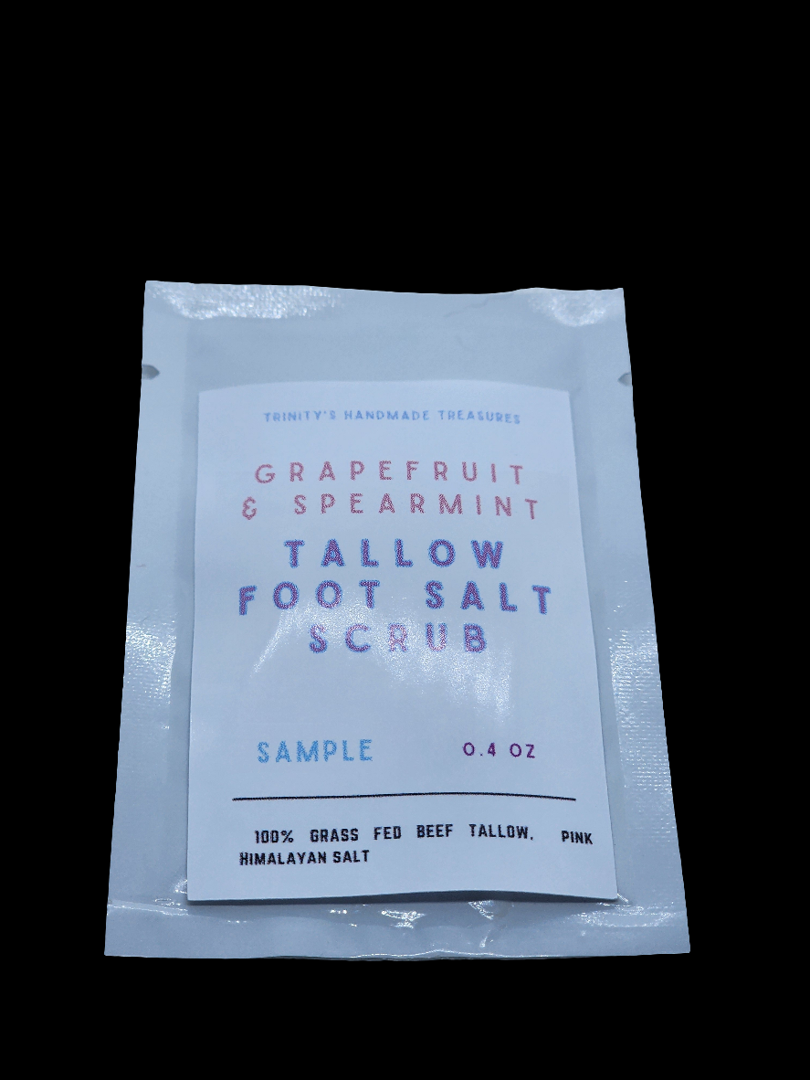 Tallow Salt Foot Scrub Samples