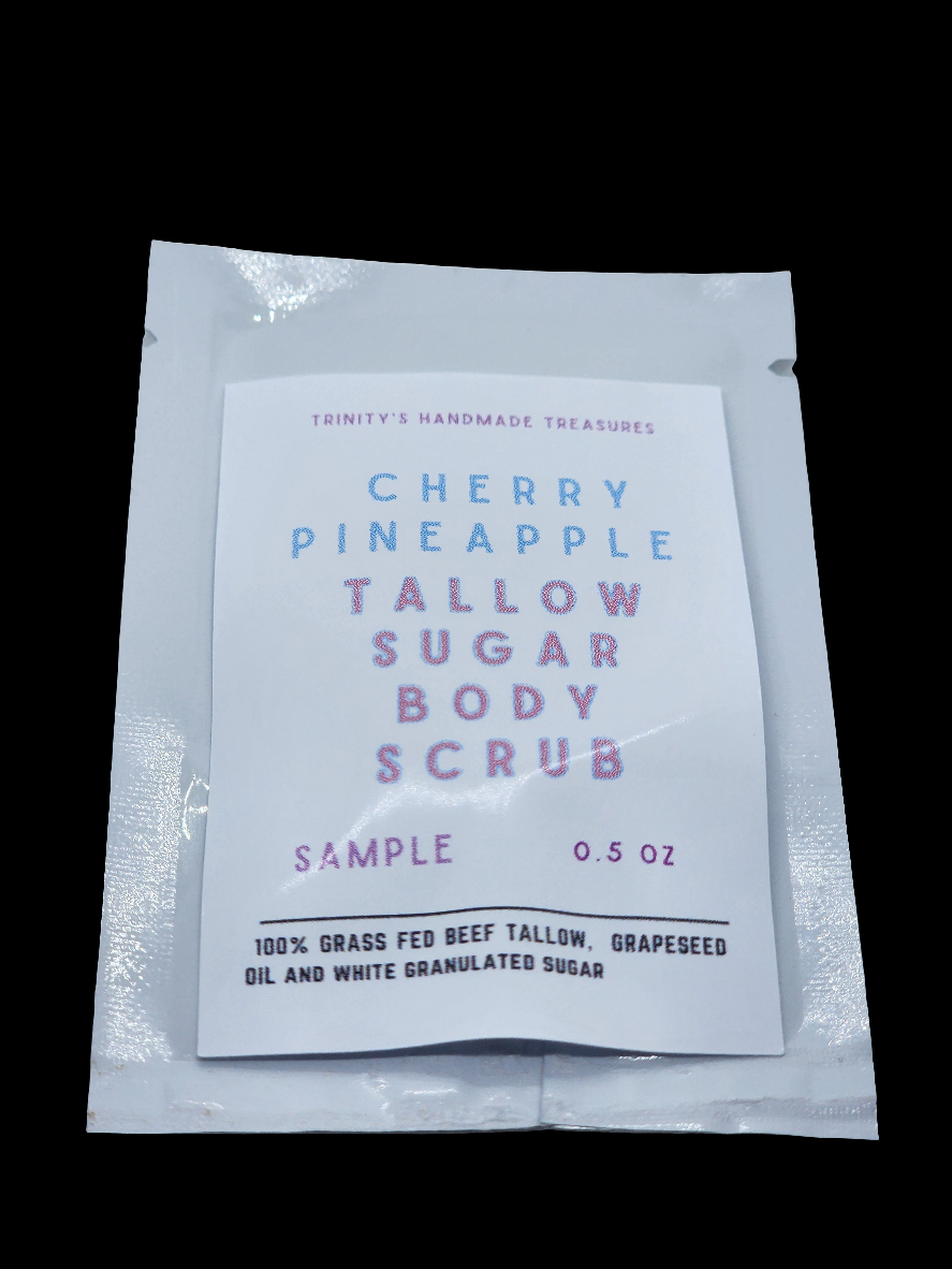 Tallow Body Sugar Scrub Samples