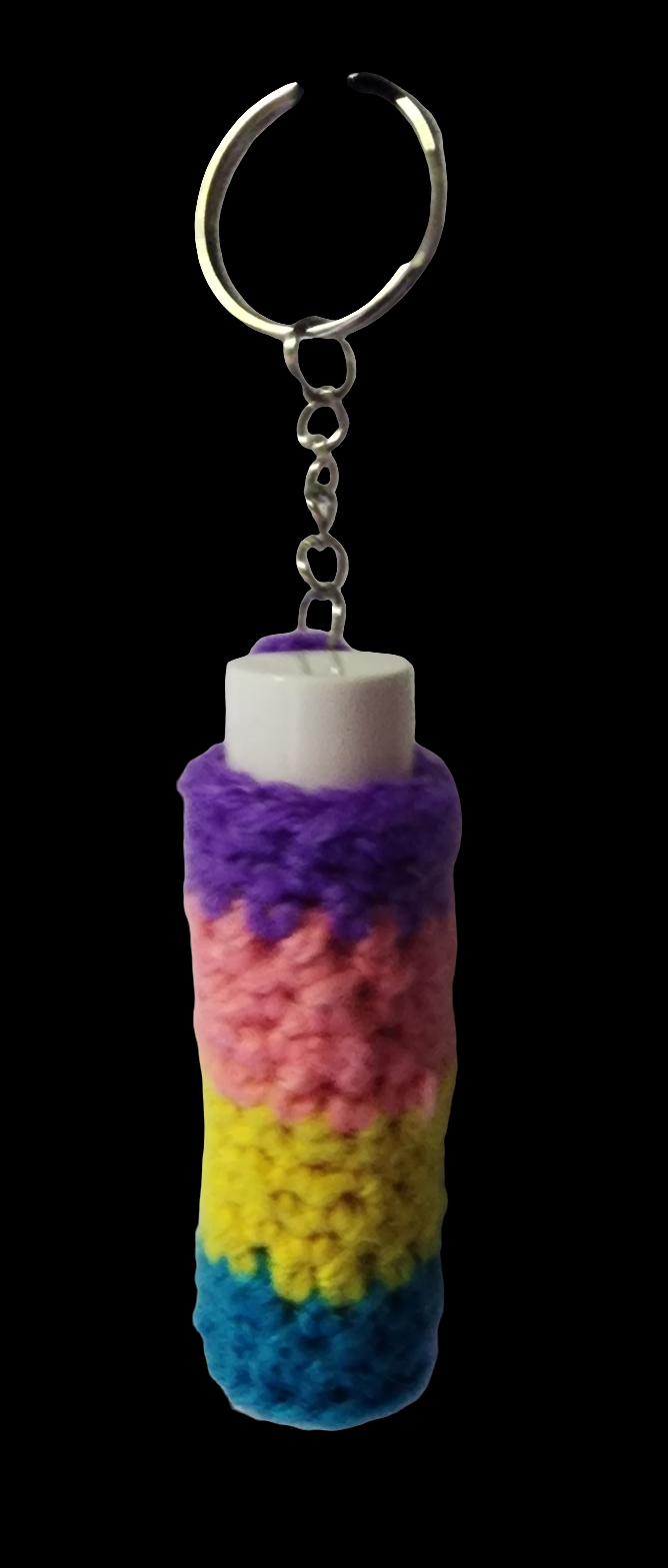 Crochet Lip Balm Holder Keychain