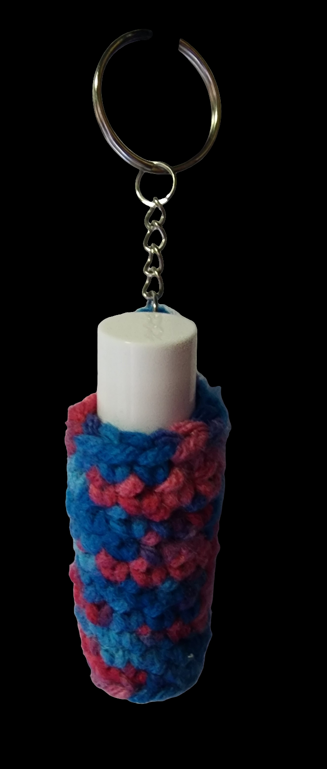 Crochet Lip Balm Holder Keychain