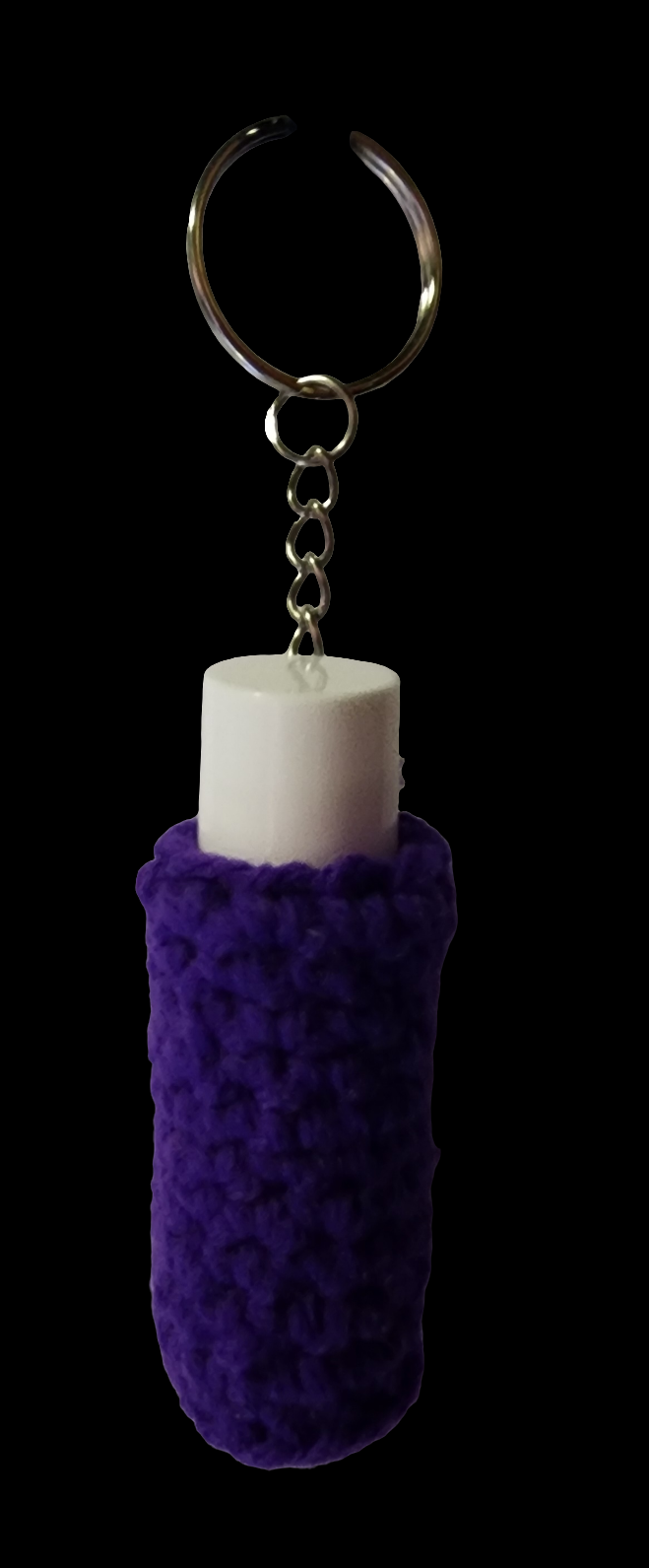 Crochet Lip Balm Holder Keychain