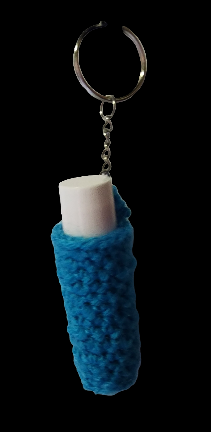 Crochet Lip Balm Holder Keychain