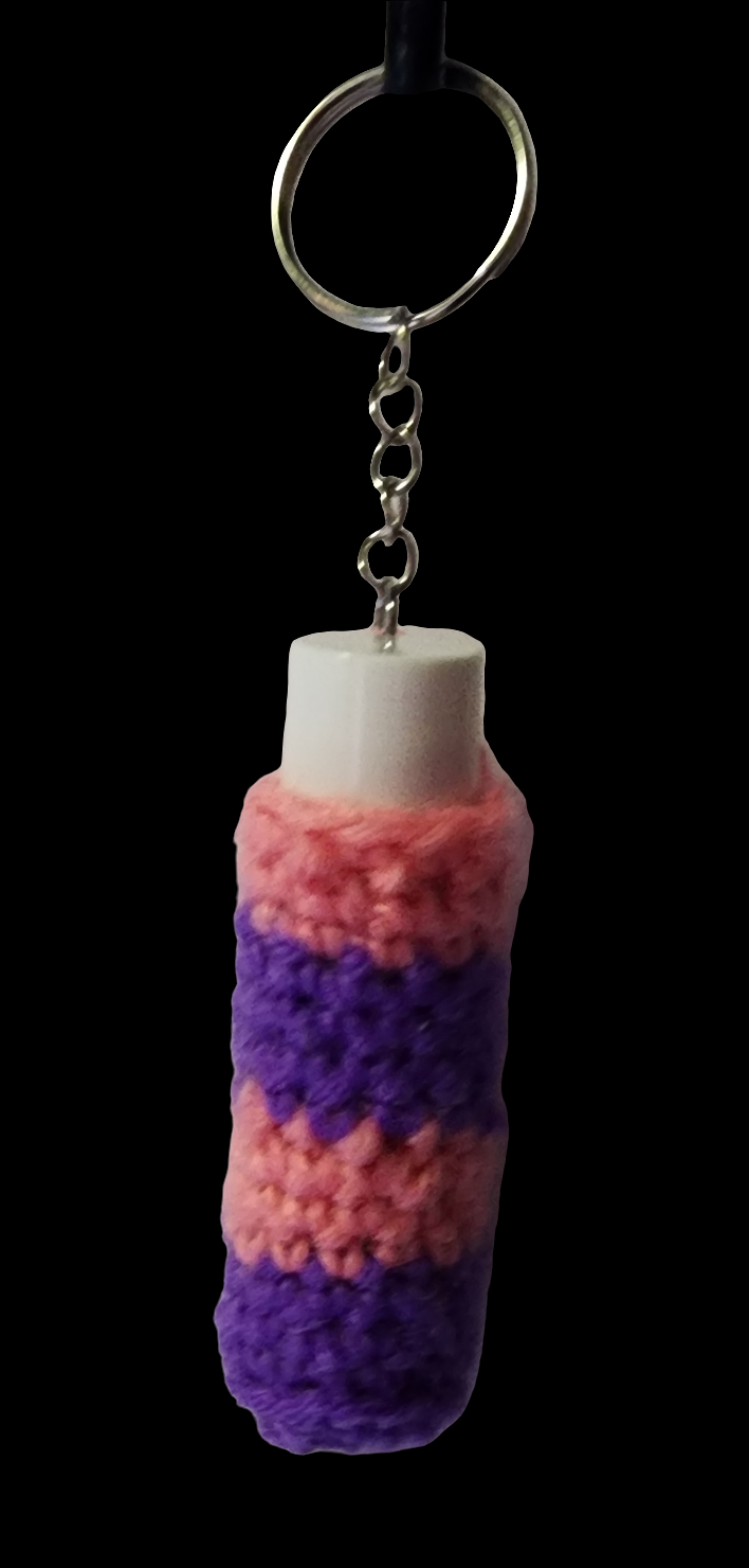 Crochet Lip Balm Holder Keychain